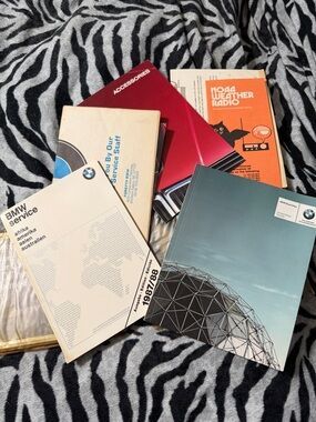 1987/88 BMW Manuals and Booklets in Teal, Orange, Cream